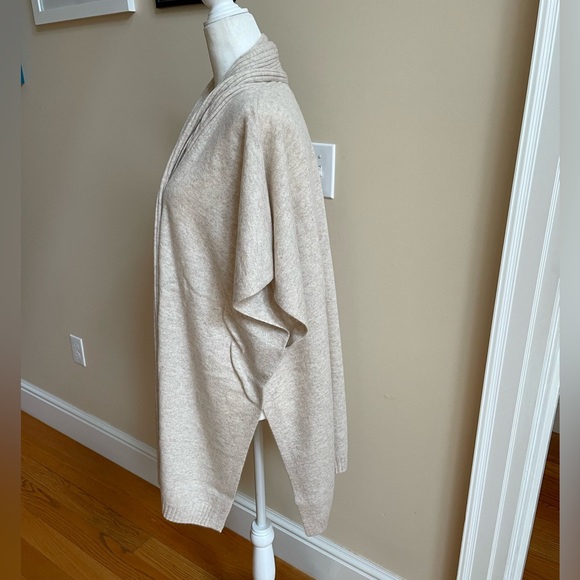 Soft by Naadam Cashmere Ribbed Collar Open Front Poncho from NAADAM - Picture 2 of 6